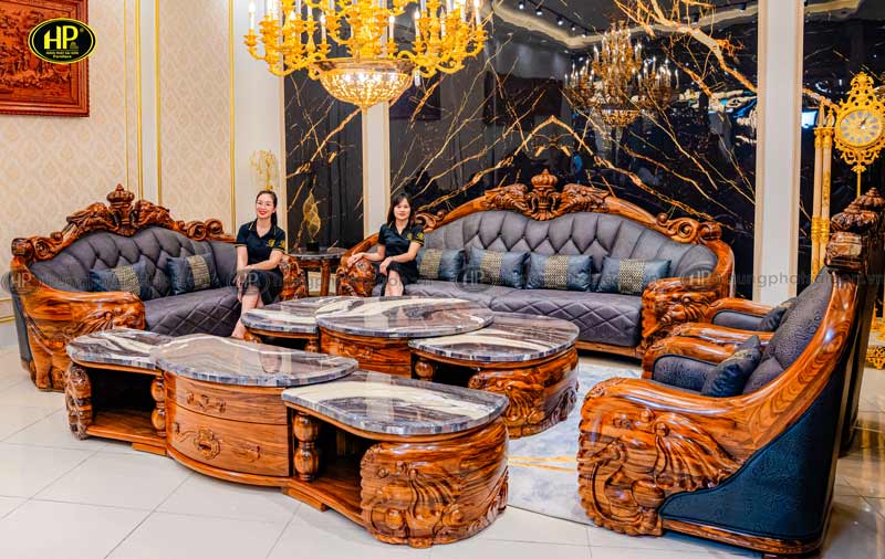 Sofa da bò Ý tân cổ điển SF-E08