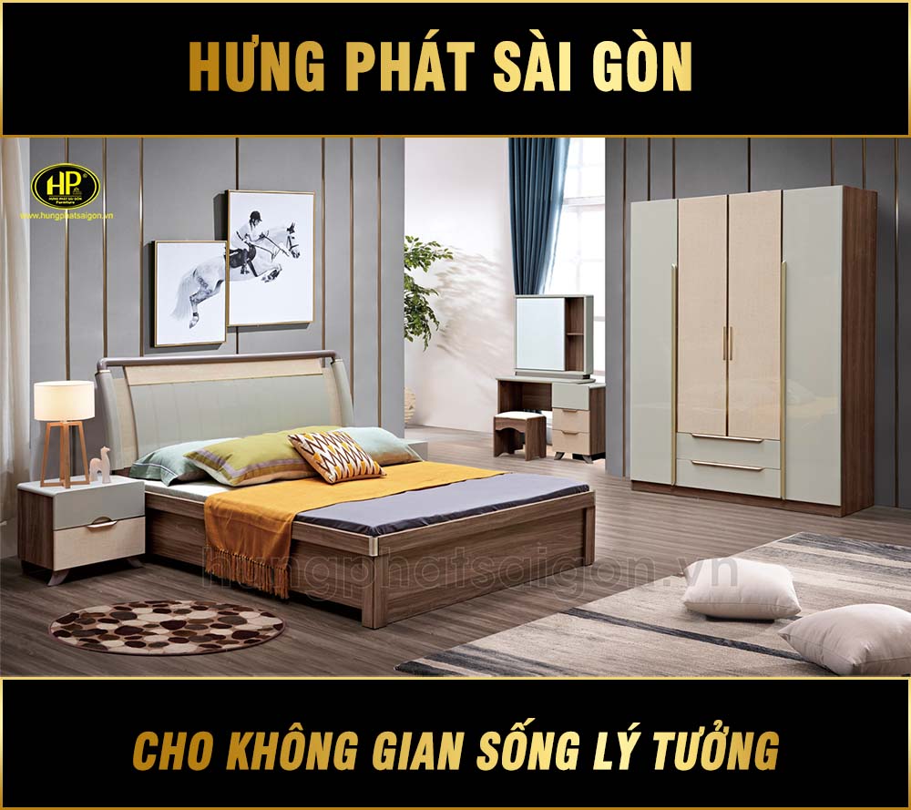 Bộ Giường Tủ Bàn Trang Điểm Hiện Đại TP-2264