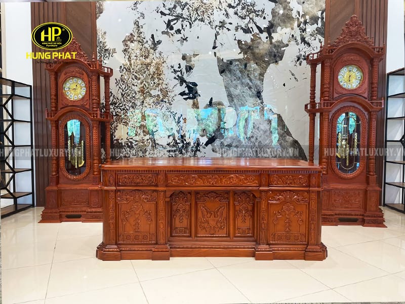 Bàn Làm Việc Tổng Thống Gỗ Gõ BG-TT2