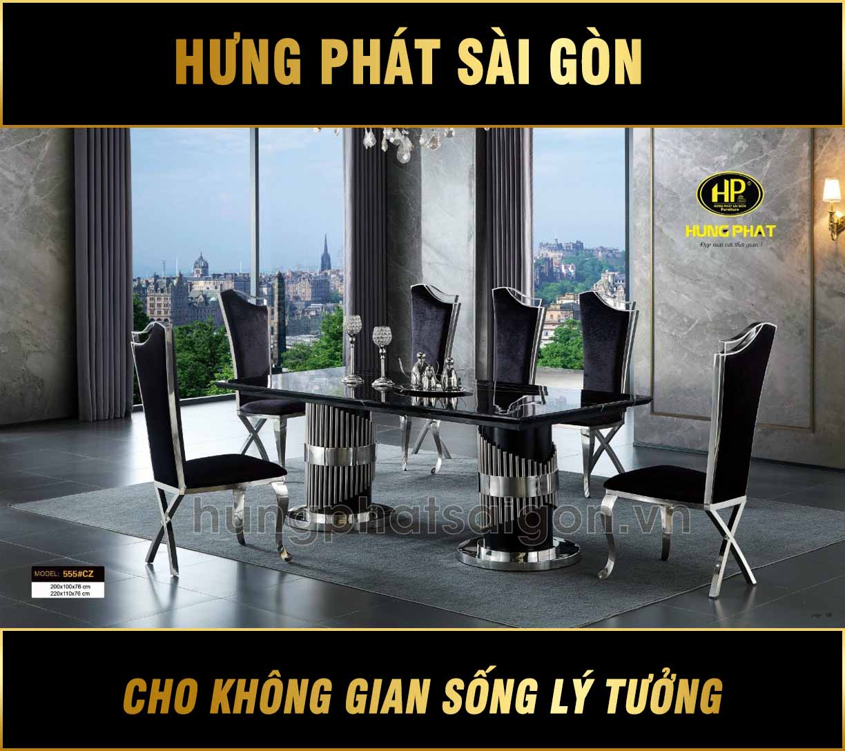 Bộ Bàn Ăn Hiện Đại Nhập Khẩu Sang Trọng CZ-555
