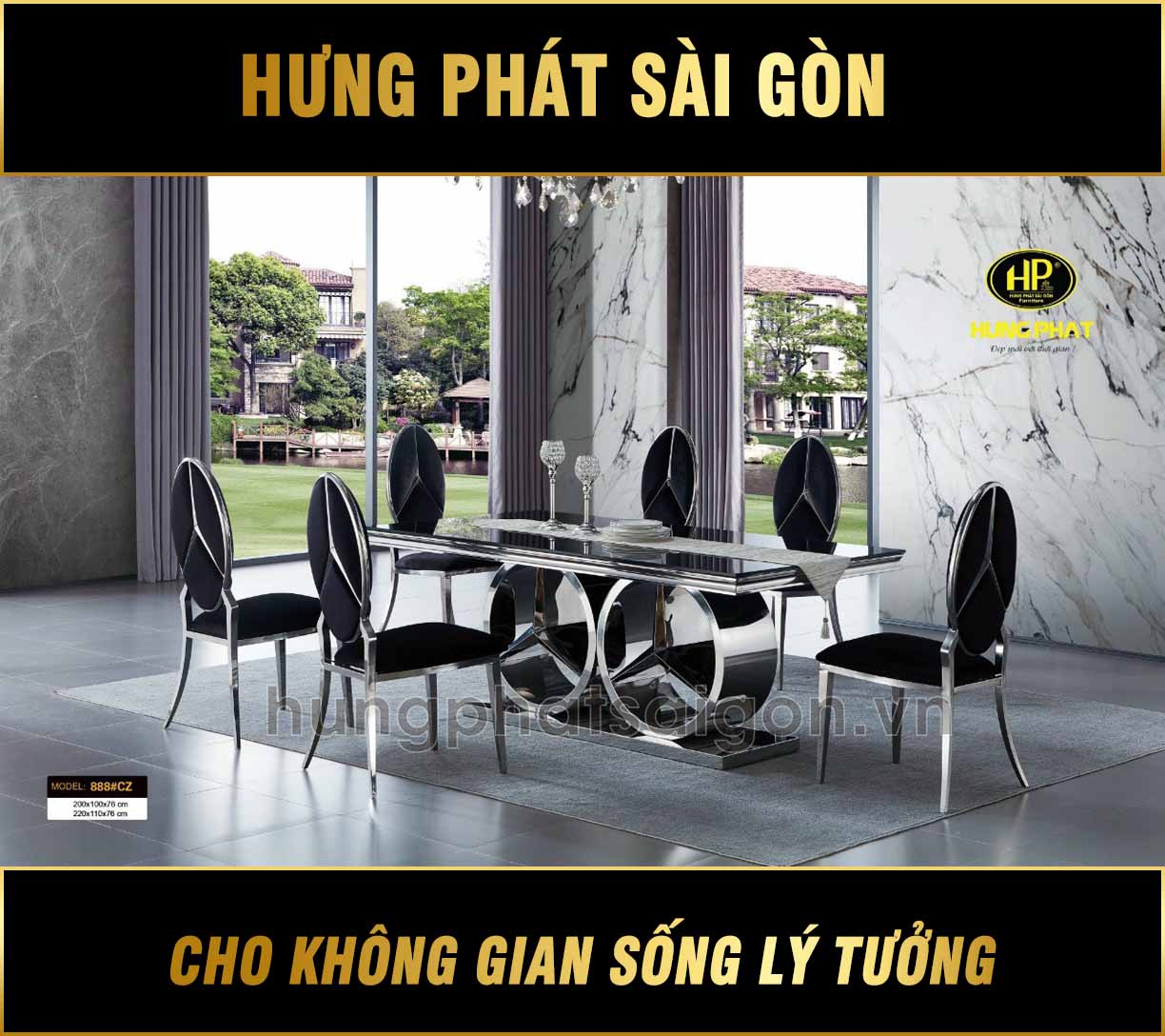 Bộ Bàn Ăn Phong Cách Sang Trọng Đẳng Cấp CZ-888