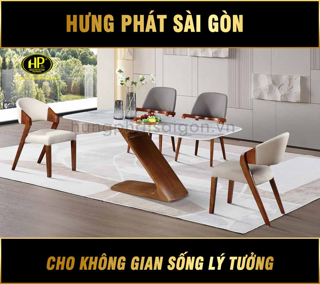 Bộ Bàn Ăn Mặt Đá Tự Nhiên Đẳng Cấp TD-T18