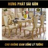 Bộ Bàn Ăn 6 Ghế Mặt Đá Gỗ Sồi H-10