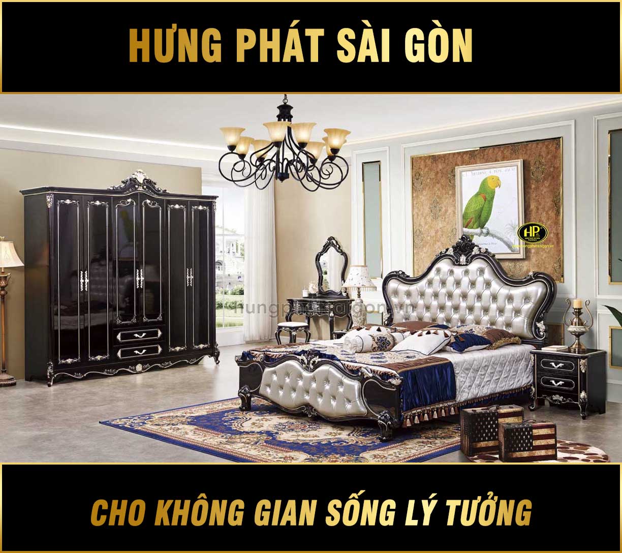 Bộ Giường Tủ Bàn Phấn Phòng Ngủ Cổ Điển TP-1905