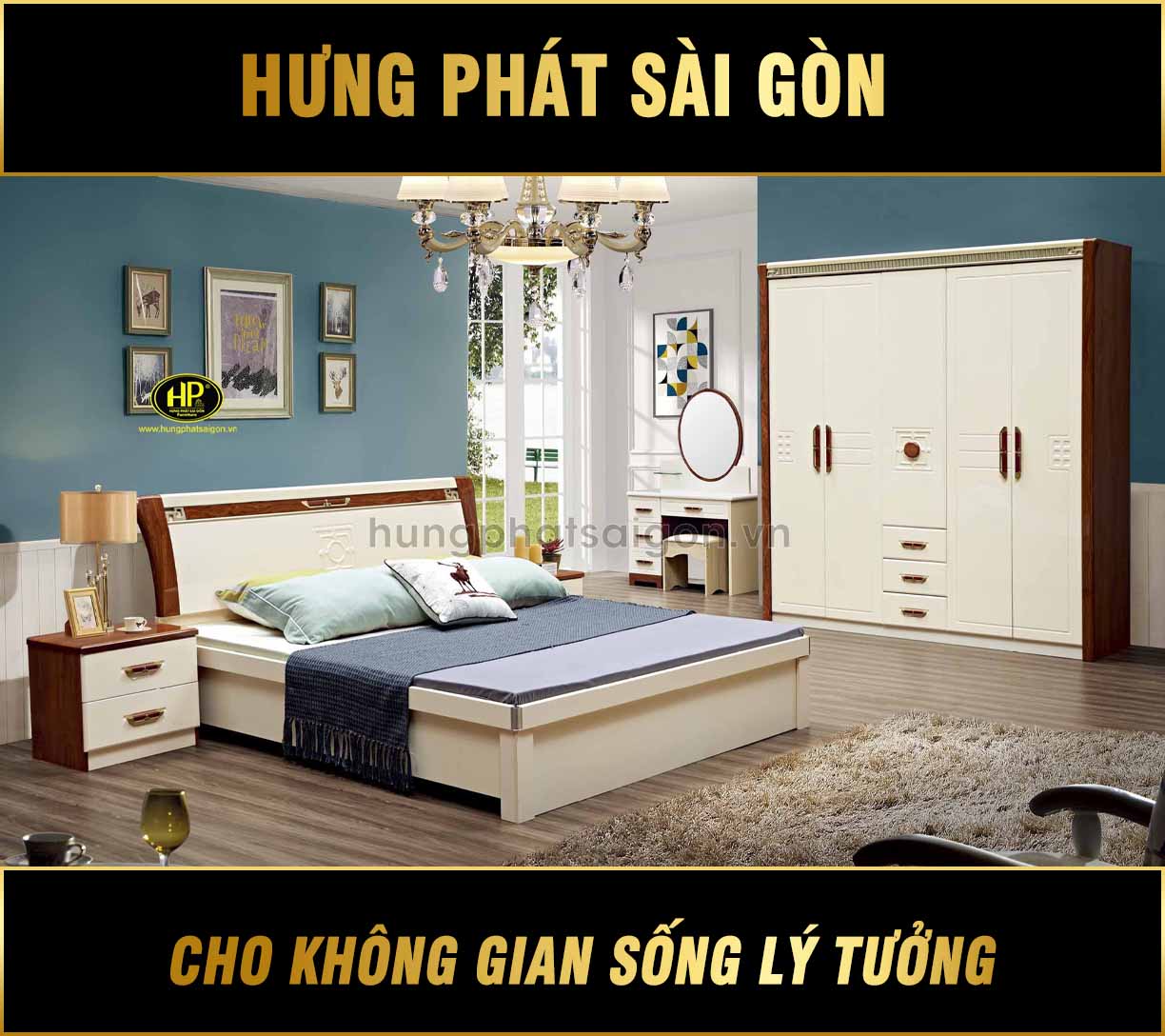 Bộ Giường Tủ Gỗ MDF Hiện Đại TP-1828