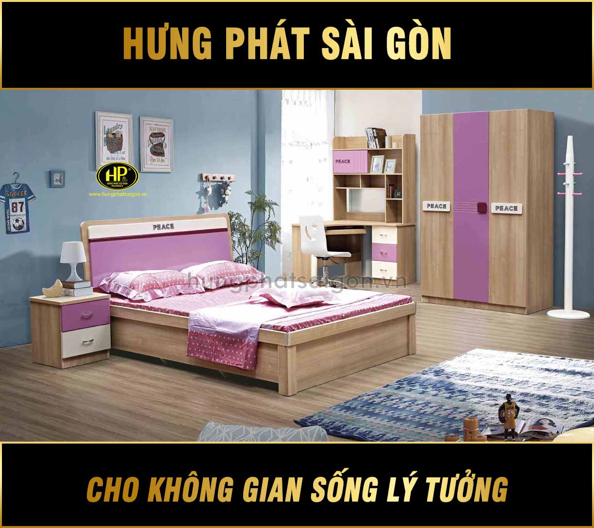 Combo giuong tu ban hoc tre em gia re TP 208 1