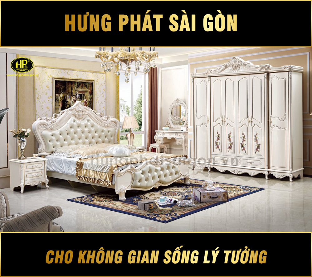 Combo giuong tu co dien mau moi TP 1736 1 1 1