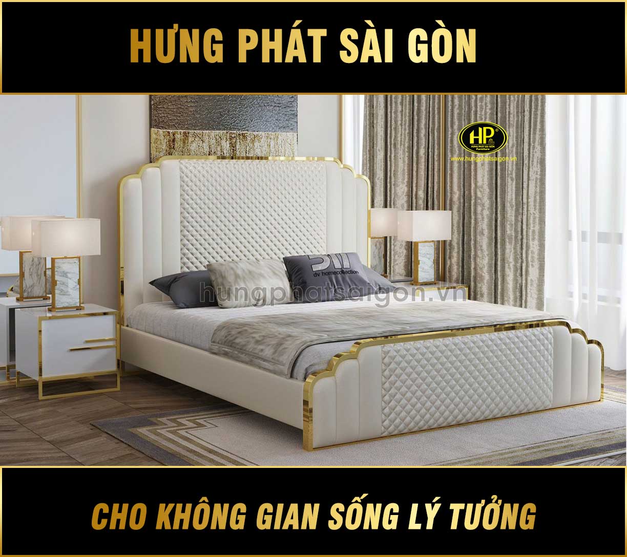 Giường Bọc Da Cao Cấp Hiện Đại C-039