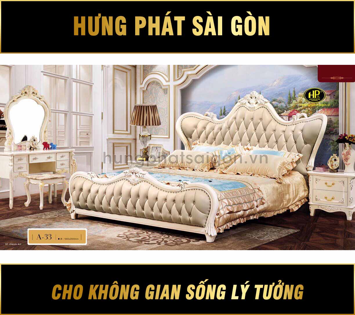 Giường Cổ Điển Cao Cấp A-33