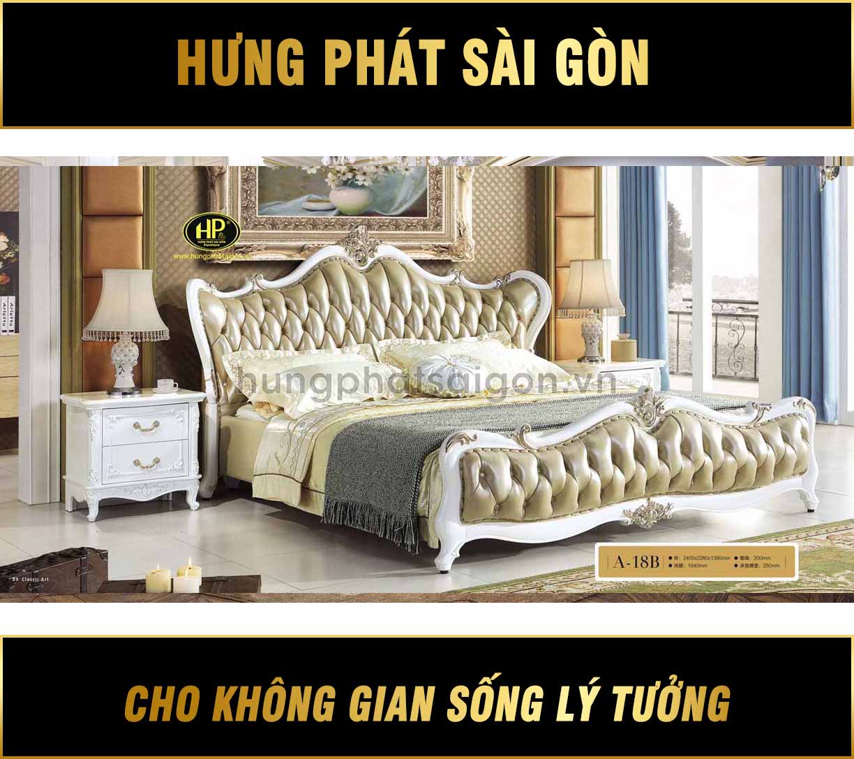 Giường Cổ Điển Nhập Khẩu A-18B