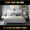 Giường Ngủ Bọc Da Đẹp Màu Trắng Sang Trọng GD-04