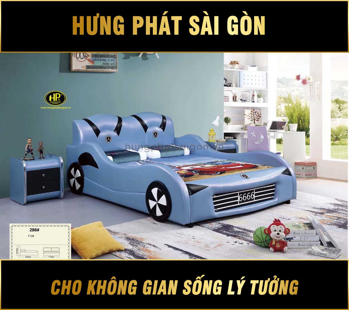 Giuong ngu tre em hinh xe hoi TP 286 1