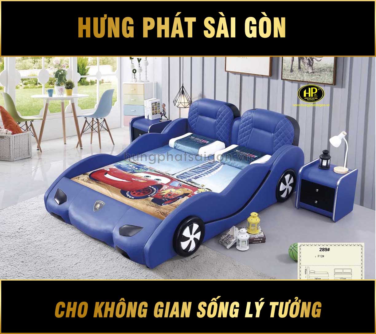 Giuong ngu tre em hinh xe hoi TP 289 1