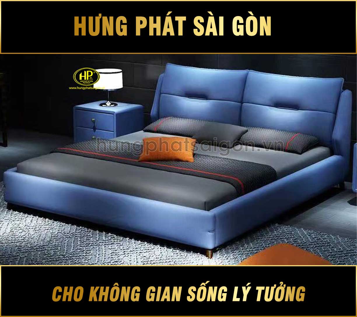 Phong cach tre trung voi giuong da GD 21 1 1