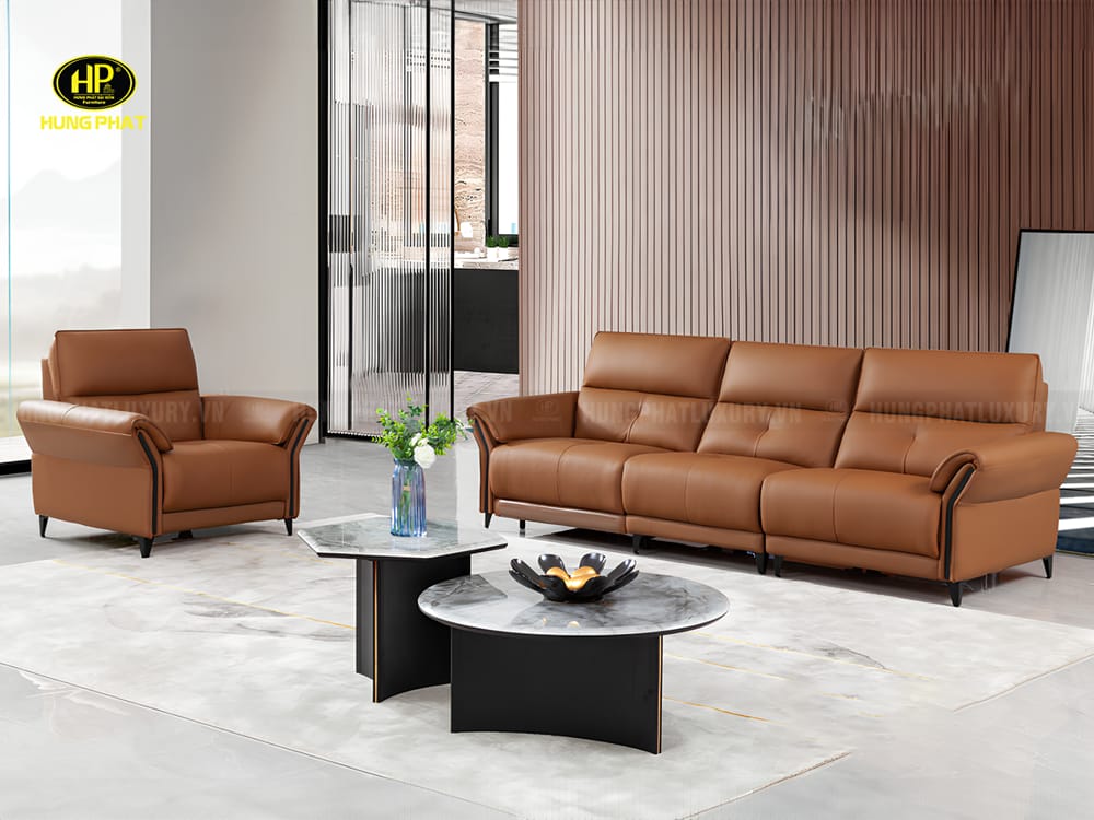 Ghế Sofa Da Bò Ý Nhập Khẩu Cao Cấp QH-2317