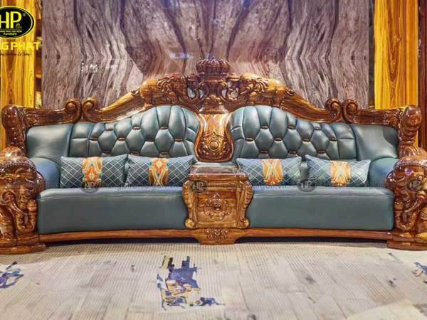 Sofa tan co dien go mun cao cap KU 859 1