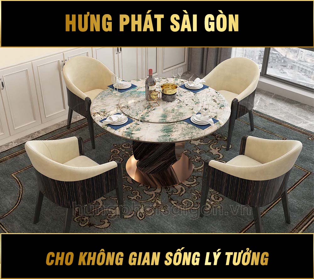 Bộ Bàn Tròn Cao Cấp Phong Cách Châu Âu NK-A618