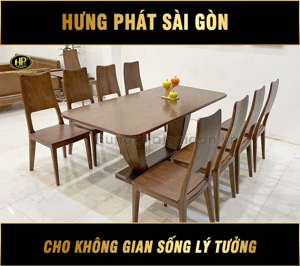 Combo Bàn Ăn Gỗ Tự Nhiên Hiện Đại TM-02