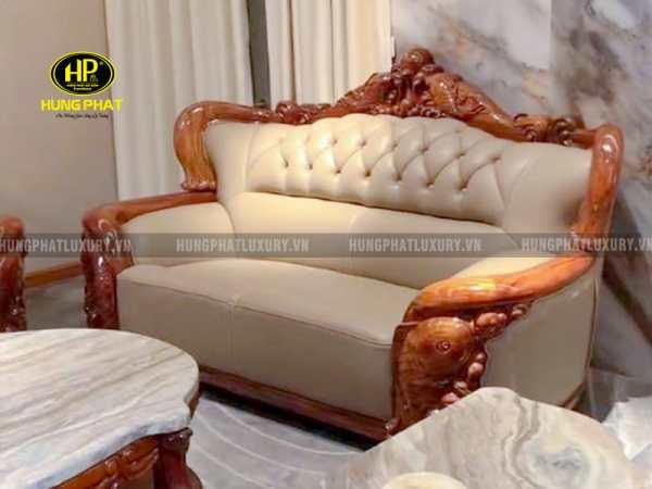 Chất liệu da bò cao cấp màu kem sữa