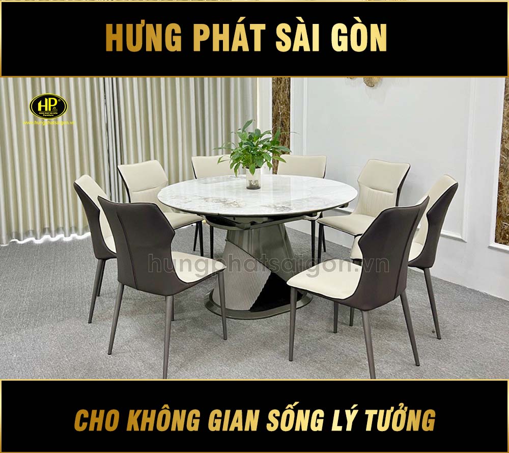 Bộ Bàn Ăn Tròn Gấp Thông Minh TNM-01
