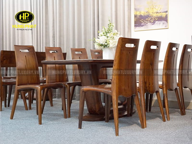 bộ bàn ăn gỗ óc chó tự nhiên cao cấp AC-05