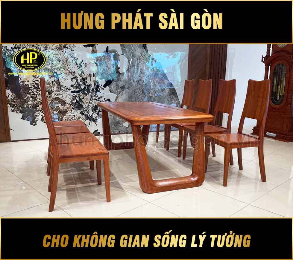 Bộ Bàn Ghế Ăn Gỗ Hương Đá BAH-V8