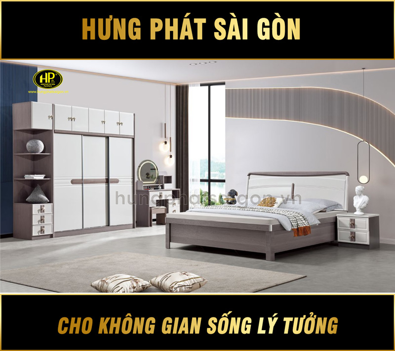 Combo Giường Tủ Phòng Ngủ Nhập Khẩu AT-E656-3