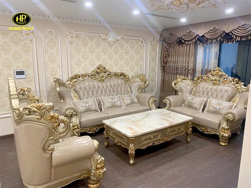 ghế sofa dát vàng hoàng gia m-54