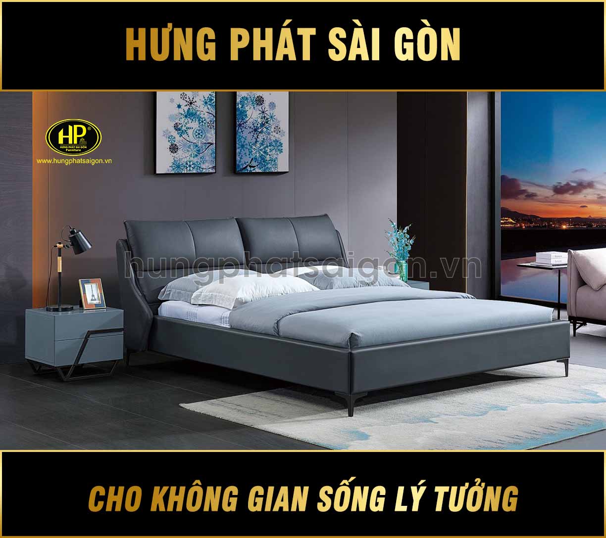 Giường Ngủ Bọc Da Cao Cấp TP-F1001