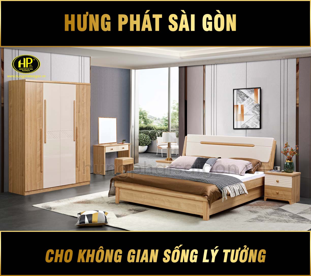 Combo Giường Tủ Hiện Đại Nhập Khẩu Cao Cấp TP-2514