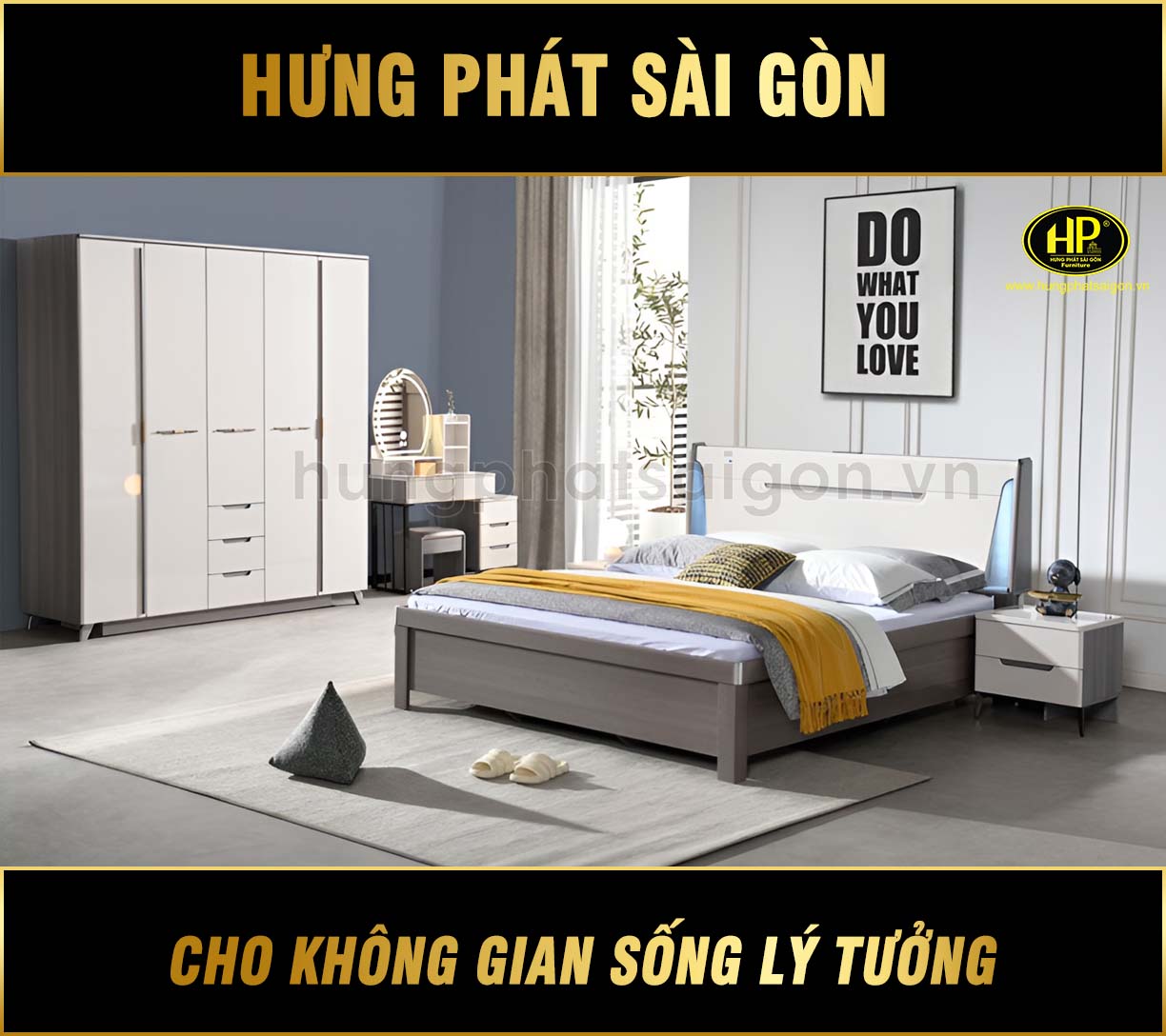 Combo Giường Tủ Nhập Khẩu Hiện Đại AT-B36
