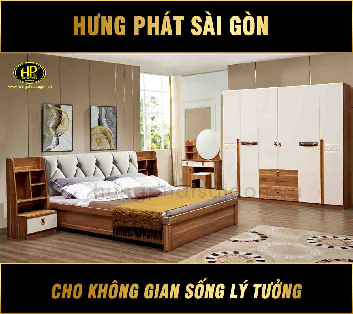 Combo Giường Tủ Hiện Đại Nhập Khẩu TP-1966