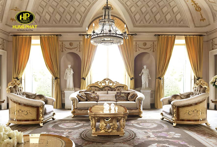 Bộ Sofa dát vàng cao cấp nhập khẩu trực tiếp