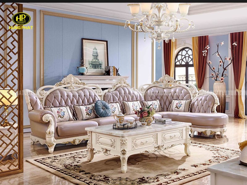 Sofa Góc Tân Cổ Điển Cao Cấp L-6A