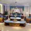Sofa Tân Cổ Điển Gỗ Mun Da Bò Ý Nhập Khẩu WJ202
