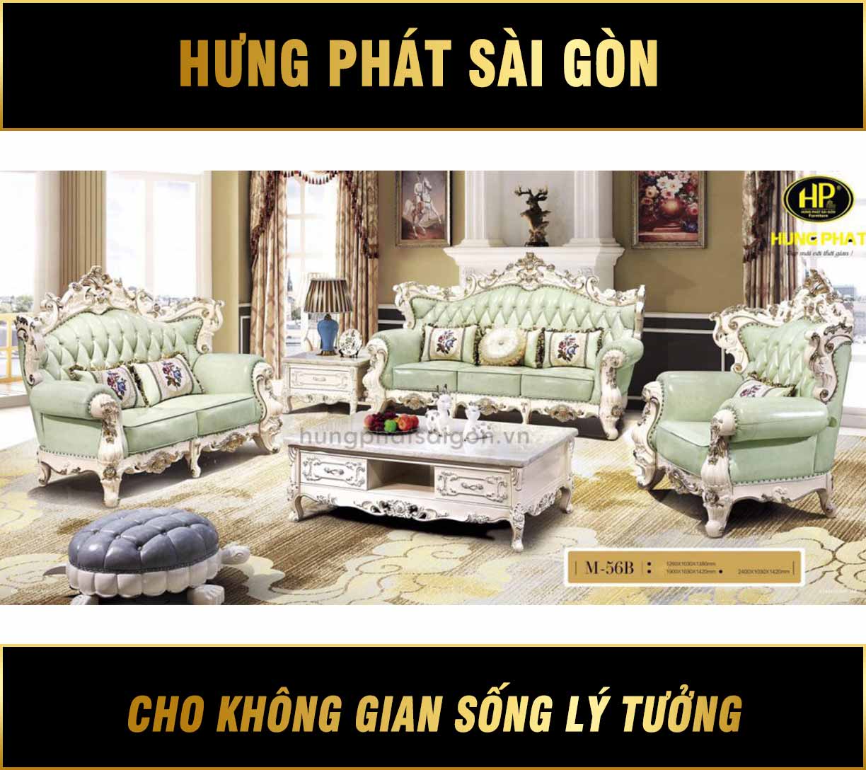 Sofa Tân Cổ Điển Cao Cấp Hiện Đại M-56B