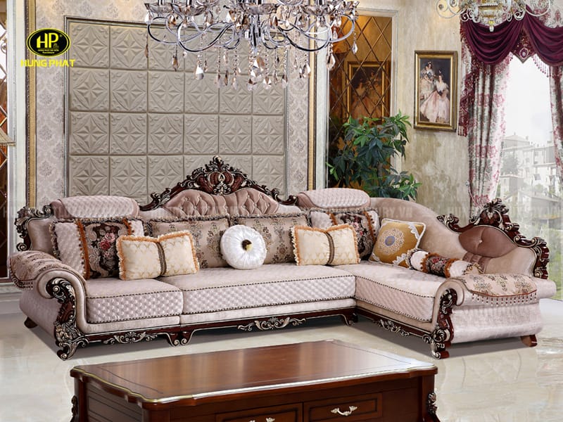 Sofa Vải Nỉ Tân Cổ Điển Nhập Khẩu TP-8866