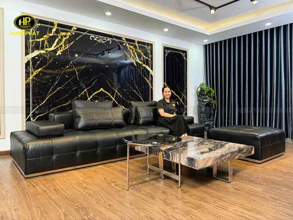 bộ sofa da bò ý nhập khẩu sang trọng sf-kf01