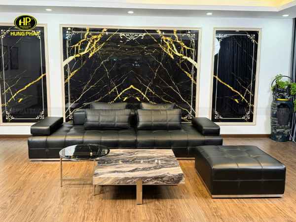 ghế sofa da bò ý nhập khẩu hiện đại sf-kf01
