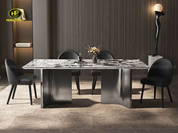 Bàn ăn mặt đá nhập khẩu sang trọng BA-SF12