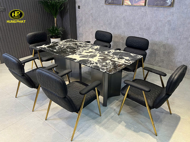 bàn ăn mặt đá hiện đại ba-sf22