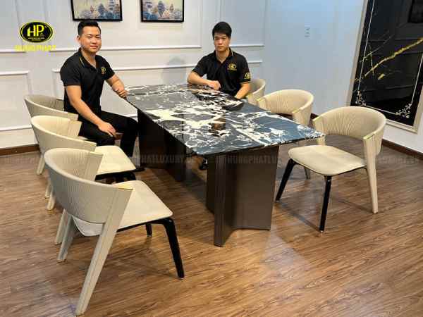 bàn ăn mặt đá nhập khẩu cao cấp BA-SF22