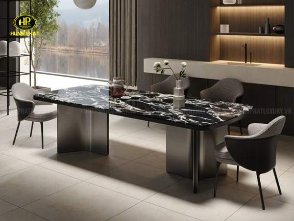 Bàn ăn mặt đá vi tinh thể cao cấp BA-SF22