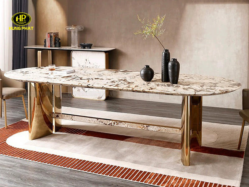 Bàn ăn mặt đá cao cấp BA-SF9