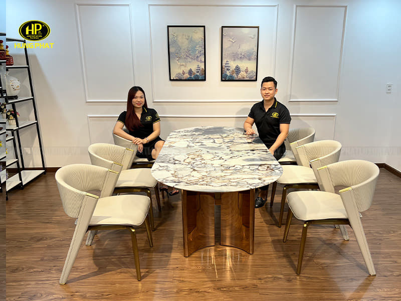 Bàn ăn mặt đá cao cấp BA-SF9