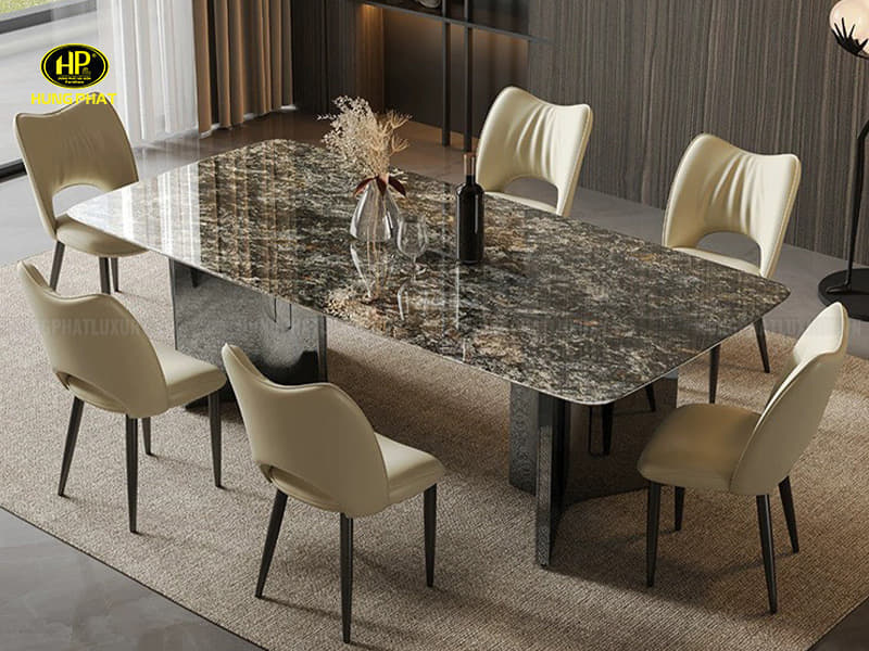 Bàn ăn mặt đá nhập khẩu hiện đại BA-TY3980