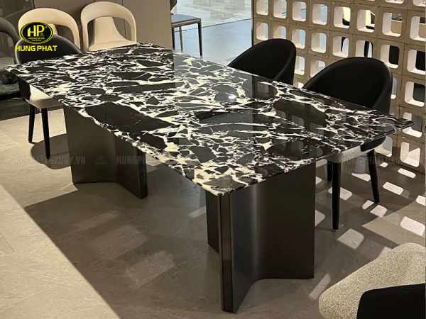 Bàn ăn mặt đá vi tinh thể cao cấp BA-SF22