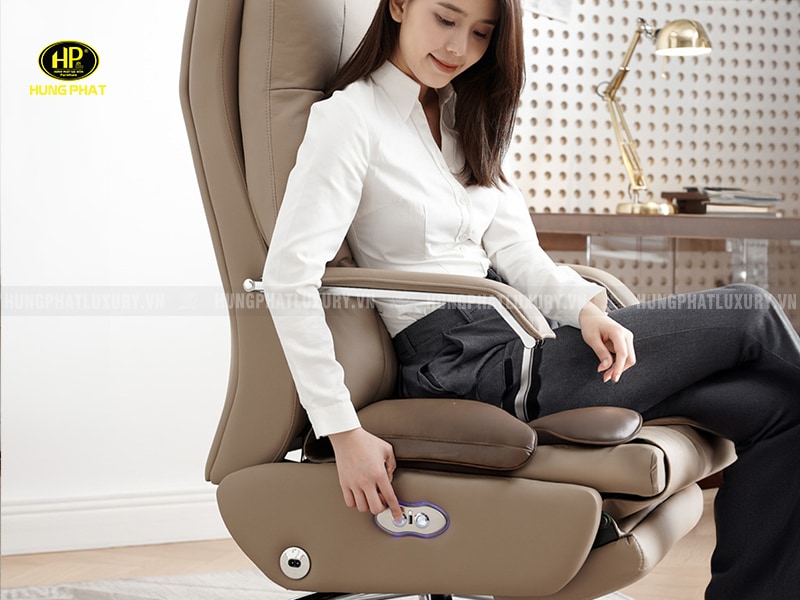 Ghế giám đốc da bò nhập khẩu HZ-6408N