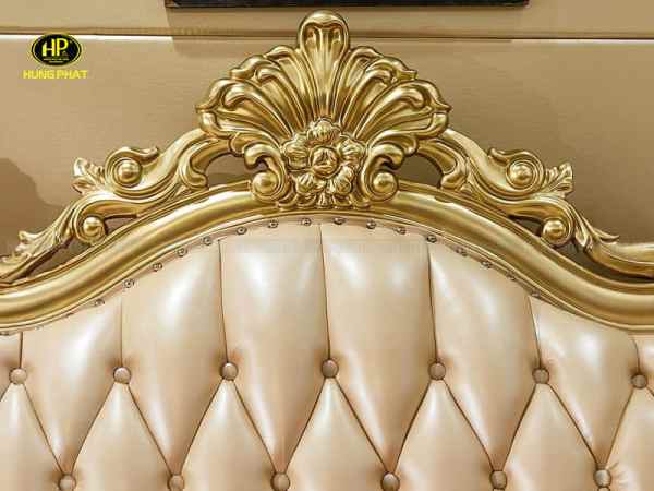 Sofa tân cổ điển da bò 8163 mang phong cách hoàng gia