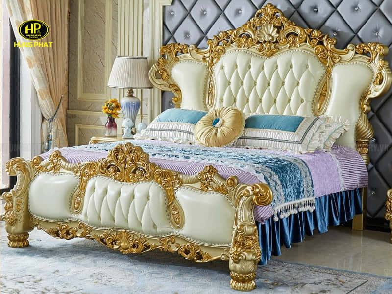 Giường ngủ tân cổ điển nhập khẩu 8861